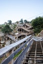 Arouca Geopark, wooden walkway on the bank of Paiva River, in the hydrographic basin of the Douro River